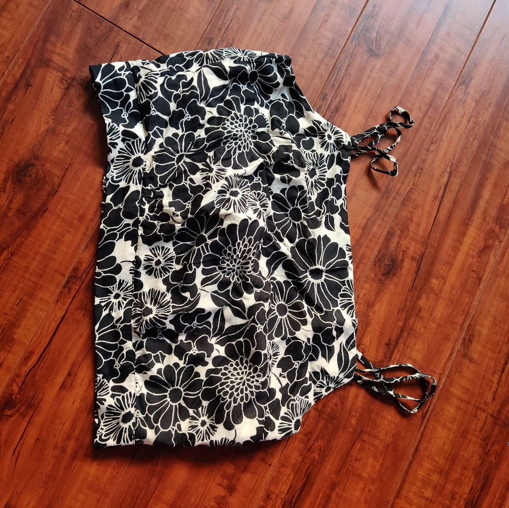 Anthropologie floral crop top
